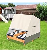 Sobana Kids Outdoor Double Chaise Lounge Cover for Wooden Double Chaise Lounge,Waterproof Patio F...