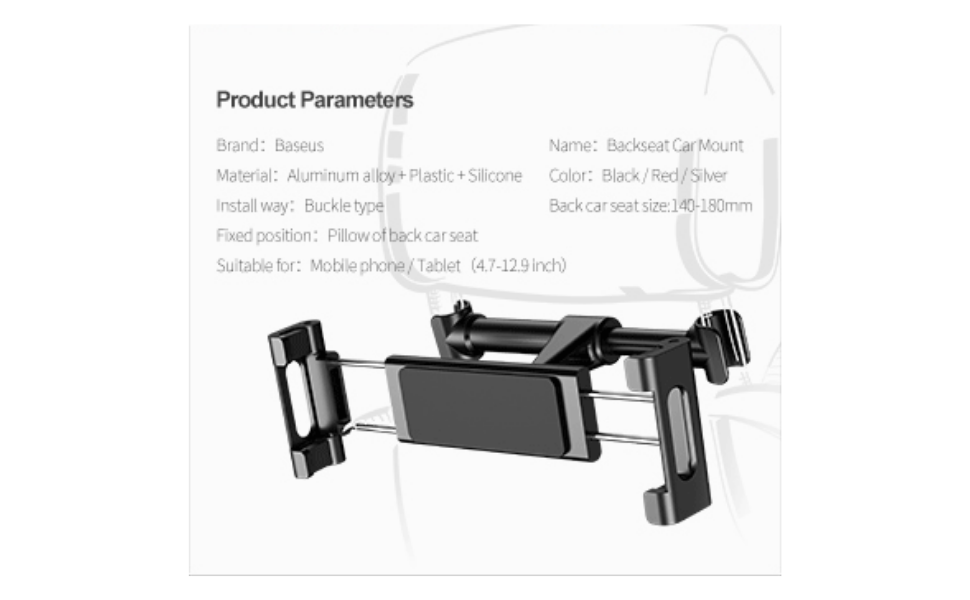 Amazon.in Buy Baseus Backseat Car Holder For iPhone 7 8 X Adjustable Car Mount Holder For iPad
