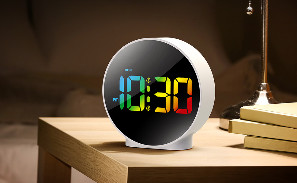 ORIA Digital Alarm Clock, Electronic HD Alarm Clock, Small LED Desk
