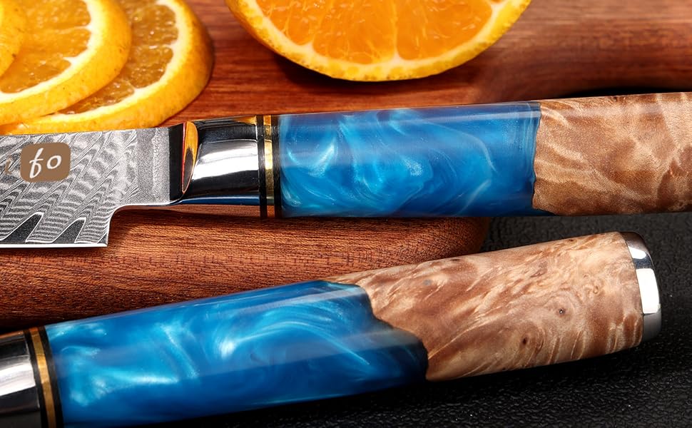 Dnifo Kitchen Utility Knife 5 Inch, Damascus Steel Kitchen