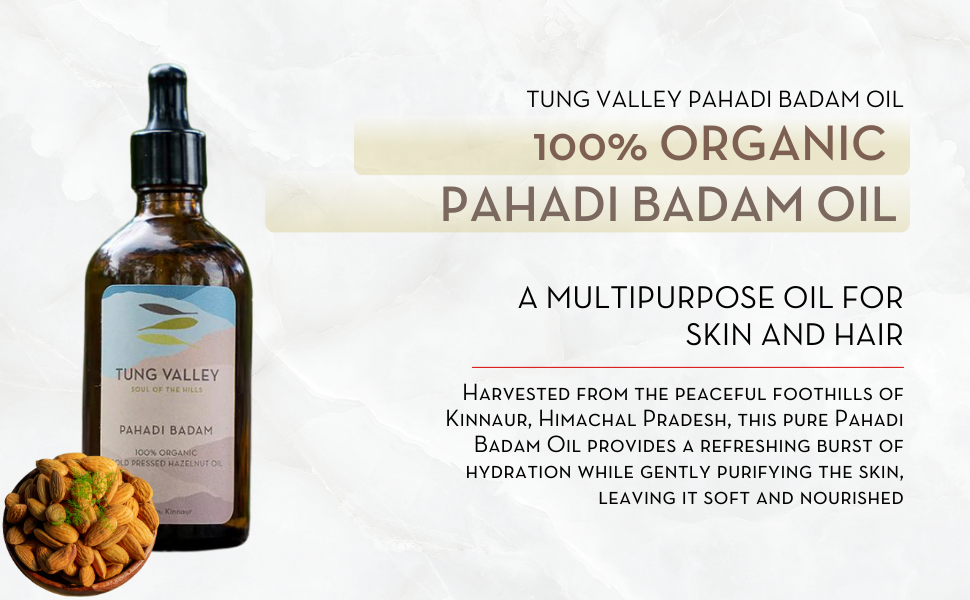 Tung Valley Pahadi Badam Oil 100 Organic Cold Pressed Hazelnut Oil