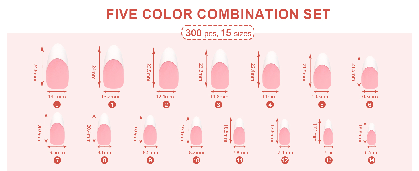 press on french tip nails