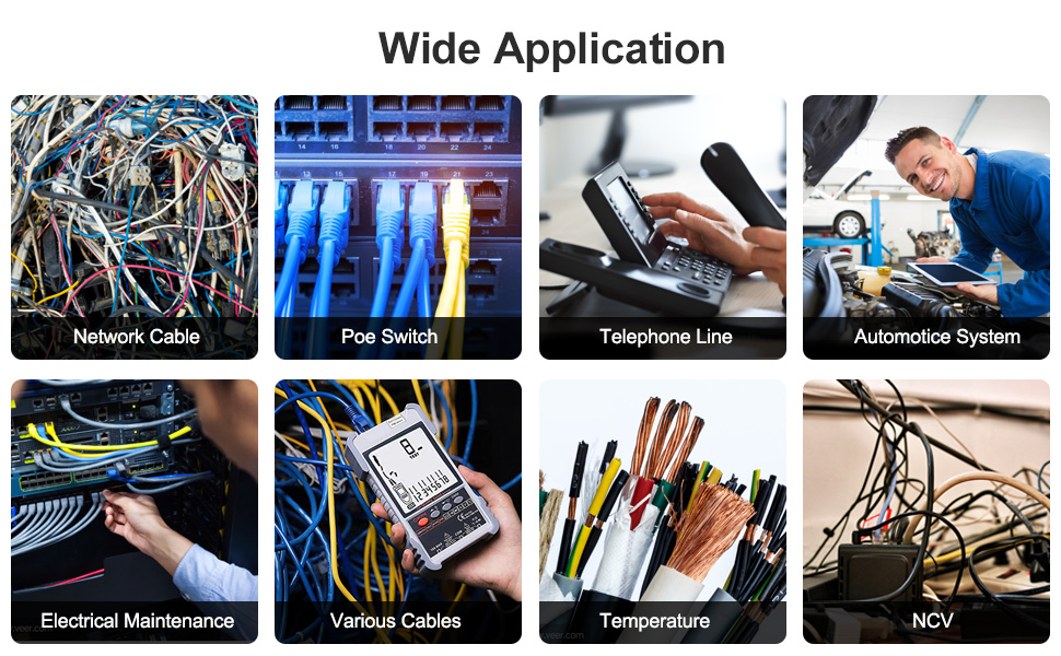2in1 Network Cable Tester & Digital Multimeter, Upgrade Multifunctional