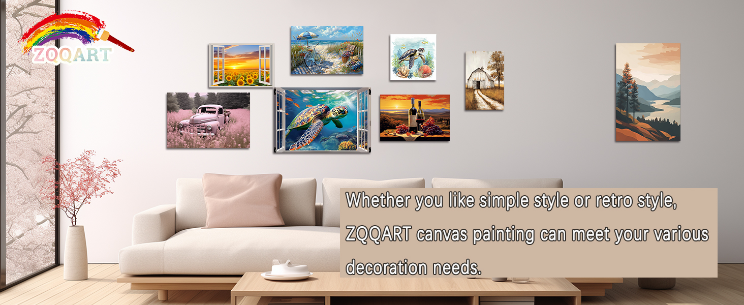 ZQQART Funny Bathroom Canvas Wall Art Elephant in Bathtub