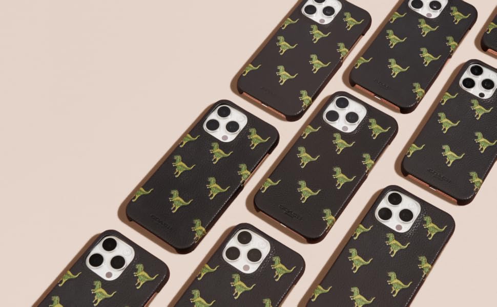 新品⭐︎コーチ Coach Repeat Rexy iPhone16 ケース Coach Leather Slim Wrap Signature Repeat Rexy - iPhone 16 Pro