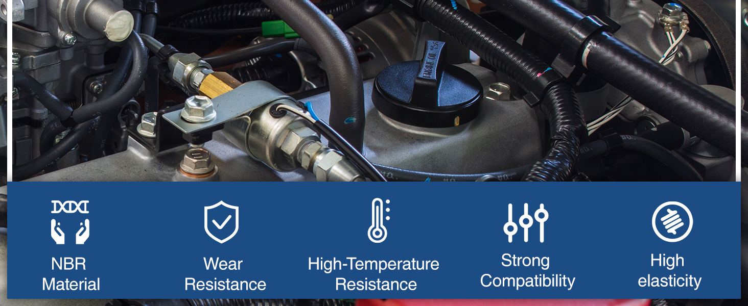 SYKRSS 1/4 Fuel Hose Line, 10FT NBR Rubberfuel Fuel hose