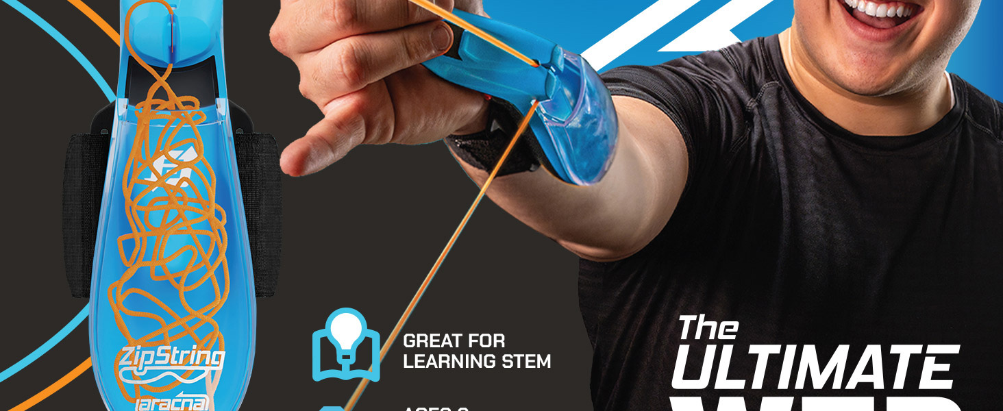 aracna spider man web shooter zipstring string glow in the dark