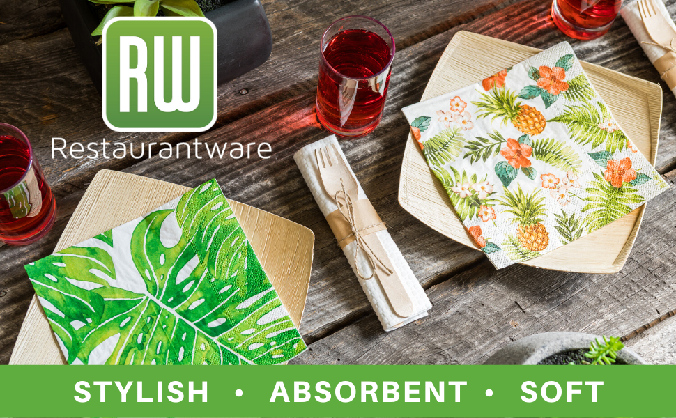 Clean up messes with style with our collection of decorative napkins.