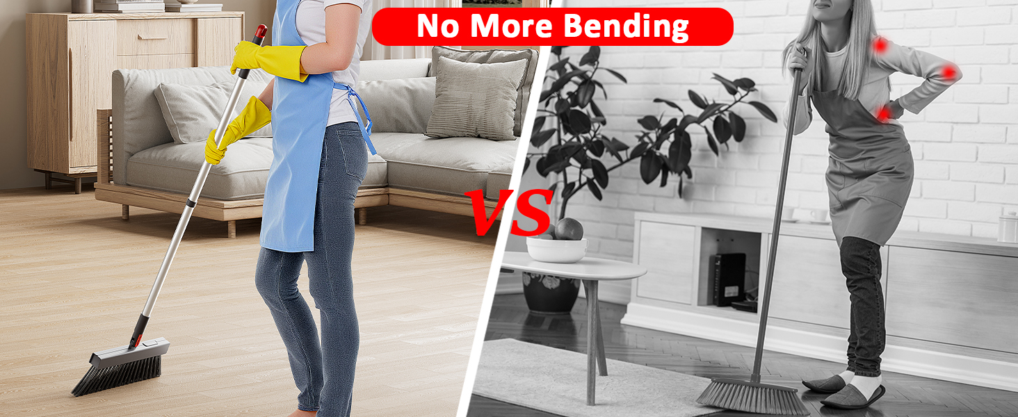 broom with dustpan combo set