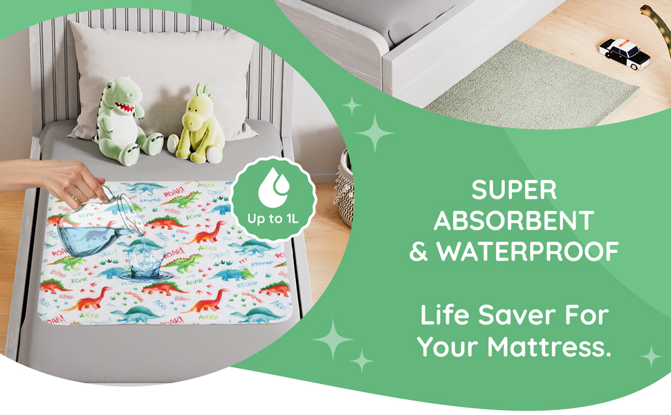 Potty Training Bed Pad, Mattress Protector for 100 Night Time