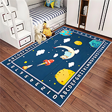 blue space bedside rugs
