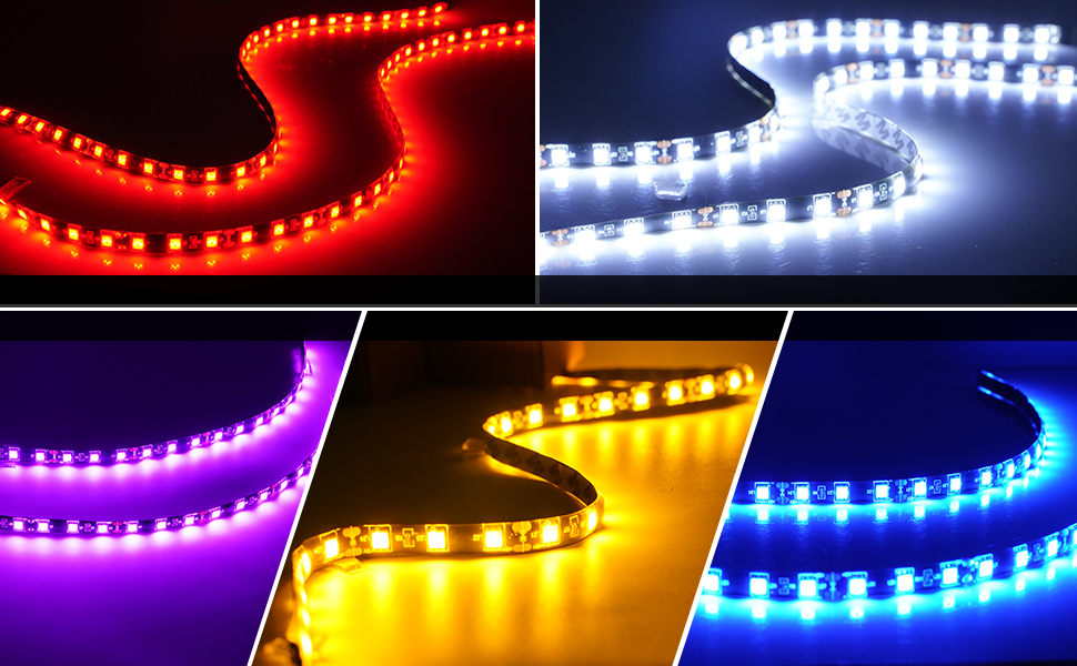 Car 12V Led Strip Lights Motorbike Underglow Neon Interior Car Lights