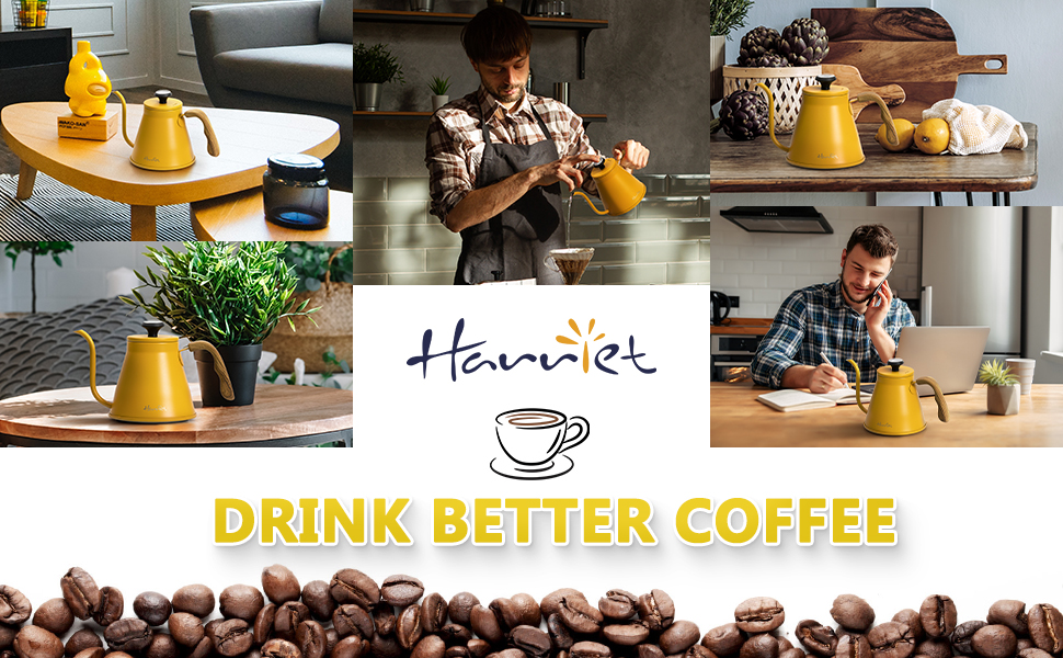 harriet Gooseneck Kettle, 37oz Pour Over Kettle Stove Top