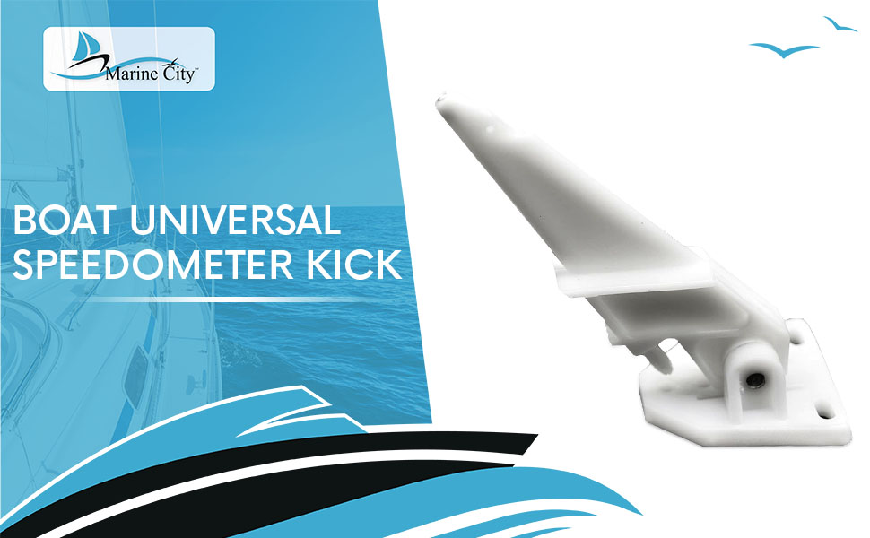 MARINE CITY Boat Universal Speedometer Kick up Pitot Tube 80 MPH Sea Portable Mini