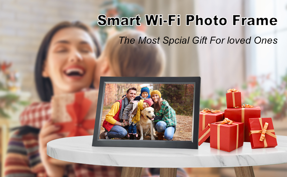 HaiZR 15.6 Inch Digital Photo Frame Large WiFi Digital Picture Frame