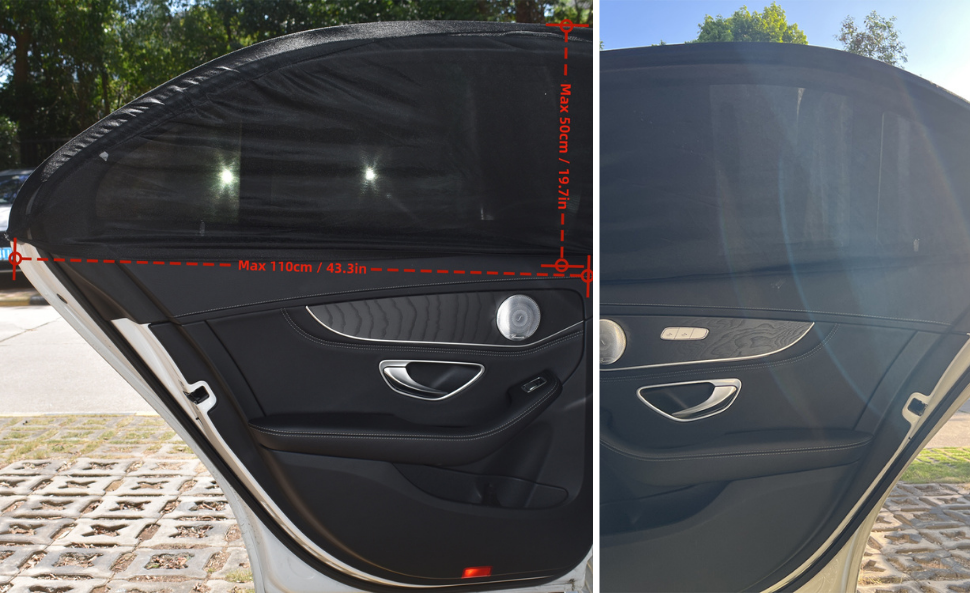 Car Window Shades, 2 Pack Sun Shade for Car Window, UV