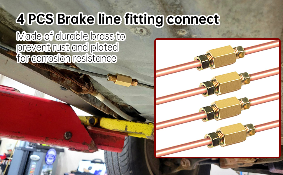 3/16 Copper Coated Brake Line Kit Double & Single Brake Line Flaring Tool Kit with