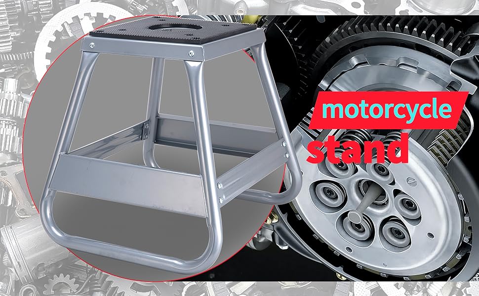 Motorcycle Dirt Bike Panel Stand Moto Maintenance Hoist Lift Jack Removable Trail Stand