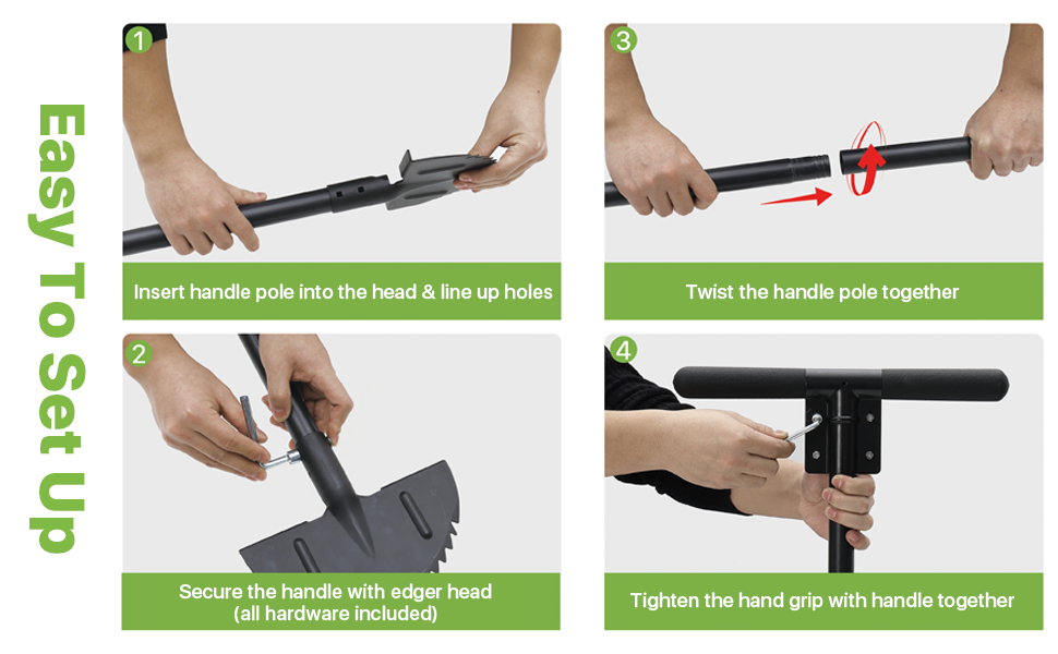 Edger Lawn Tool, Manual Edging Tool with Sharp Round Saw Tooth