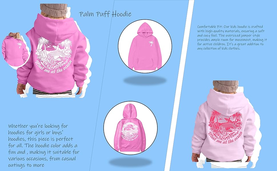 Kids Palm Puff Hoodie