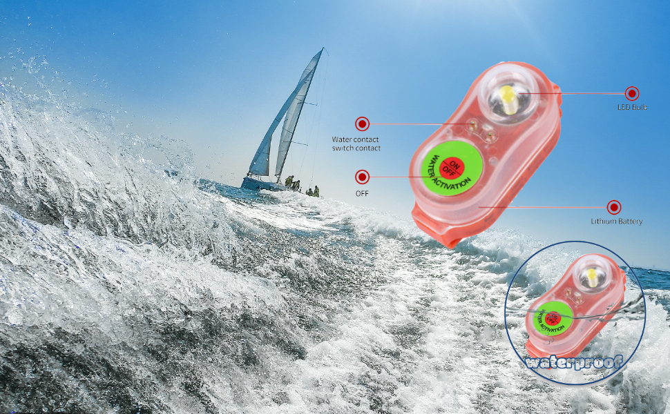 Automatic Locator Life Jacket Strobe Light