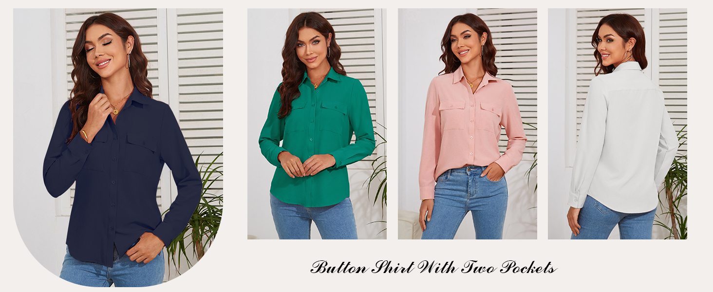 Black Blouses for Women Dressy Casual Womens Dress Shirts