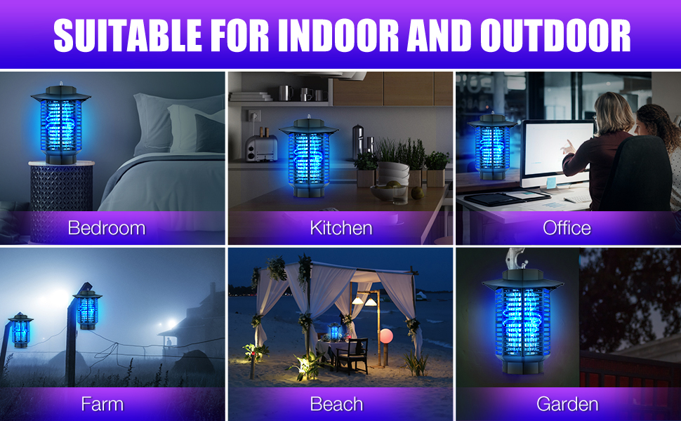 ERHIVORA Bug Zapper Outdoor, Mosquito Zapper Indoor