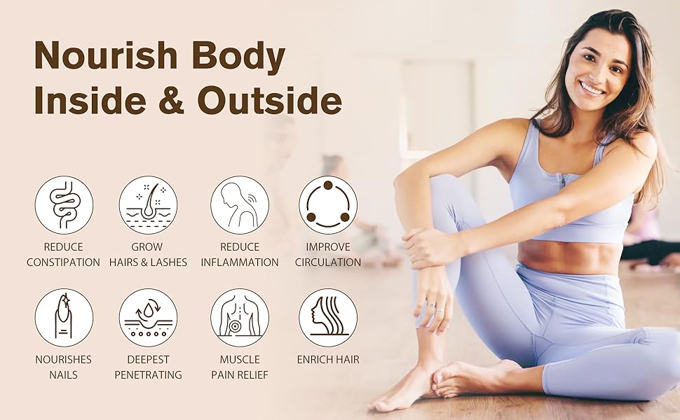 3 Pcs Certified Organic Castor Oil, Natural Oil Cold