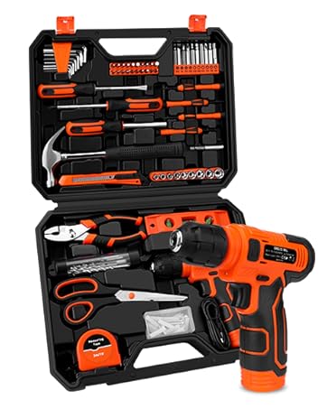 139-Piece Tool Set with 8V Drill