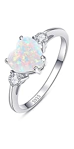 Herz Opal Ringe