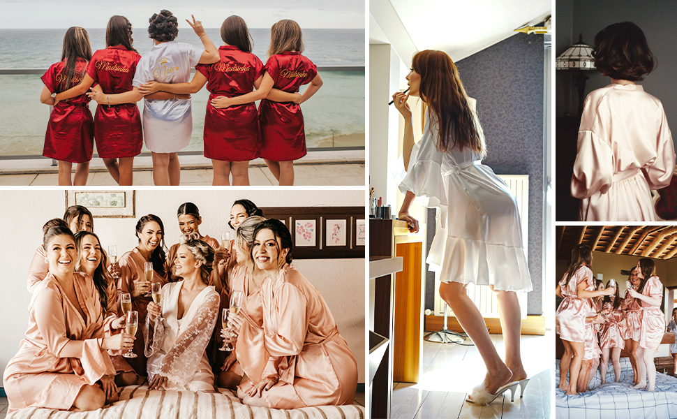 Womens Short Kimono Robe