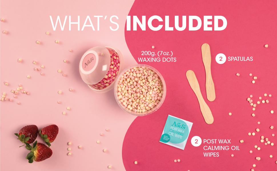 Nad's Hair Removal Waxing Dots Hard Wax Beads Wax Kit Hair Removal