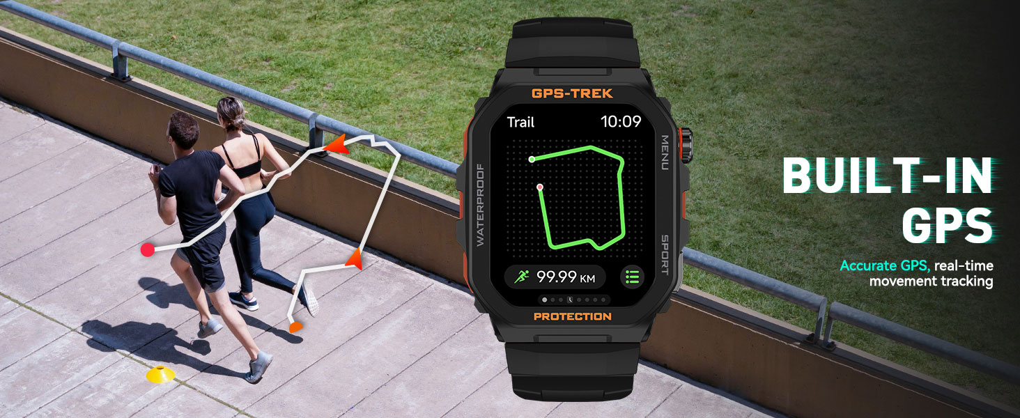 Military Smart Watches for Men Built-in GPS