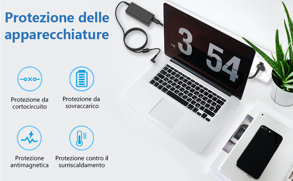 Alimentatore HP 65W 19.5V - Caricabatterie Per Notebook Stream, Elitebook, Pavilion
