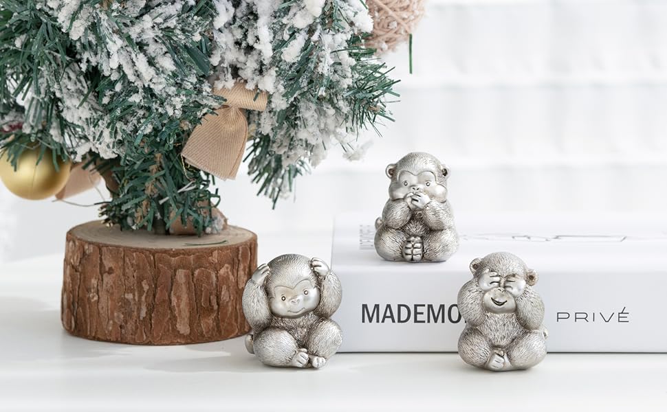 3 Wise Monkeys Statue.See no evil, hear no evil, speak no evil Monkeys Figurines