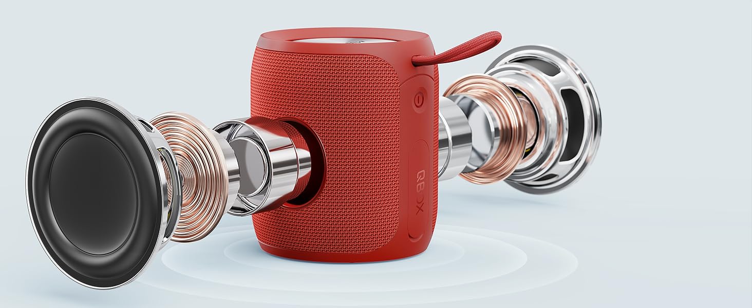 MIATONE 16W Loud Bluetooth Speaker with Thumping Bass, Mini IP67