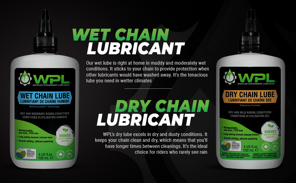 WPL Wet Chain Lube 120ml Premium Bike Chain Lube for Mountain Bikes
