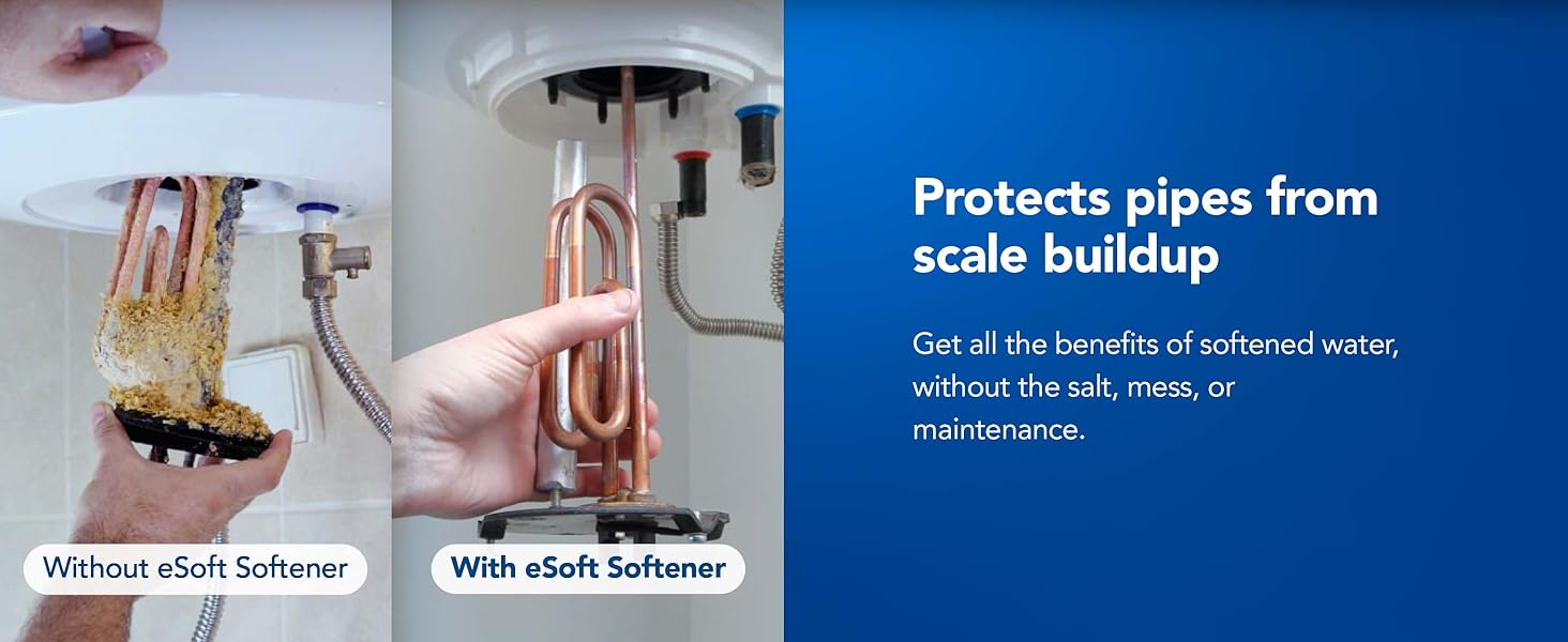 protects pipes from scale buildup 