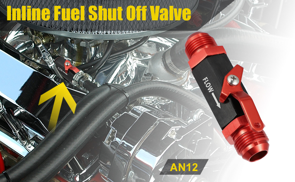 X AUTOHAUX AN12 Shut Off Valve Fuel Fitting fuel Flow