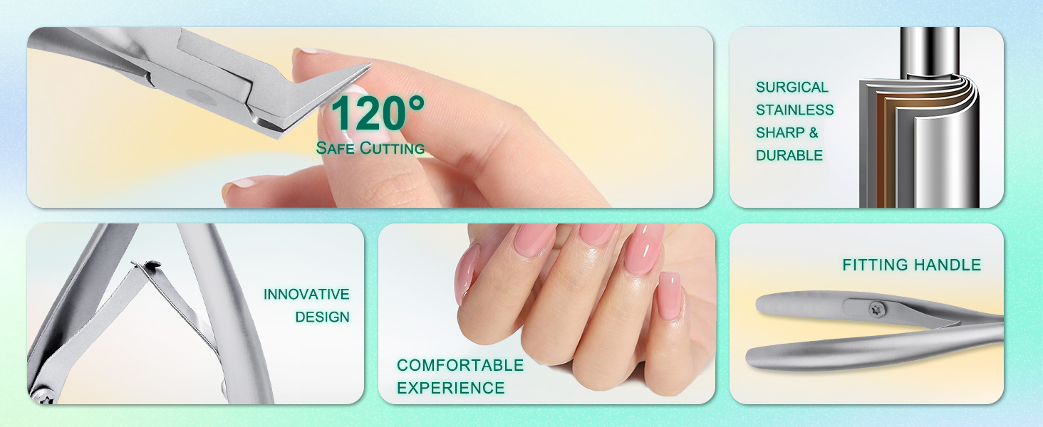 Toenail Clippers for Ingrown Toenail Prevention, Straight Blade Podiatrist Nail Clippers Thick Nails