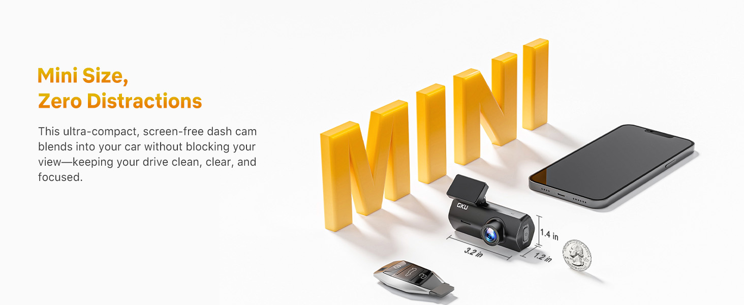GKU Dash Cam - 24-Hour Parking Mode Protection