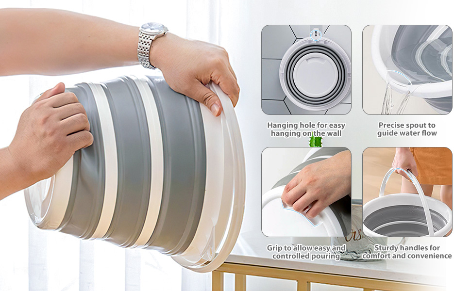 collapsible bucket with handle