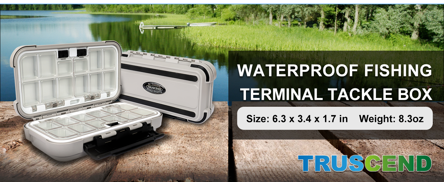 TRUSCEND Fishing Tackle Box Organizer Portable Waterproof