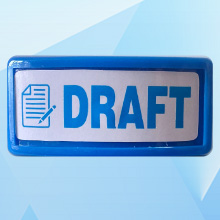 Self Inking Office Stamp Set for Approved Paid Completed Copy Faxed Scanned
