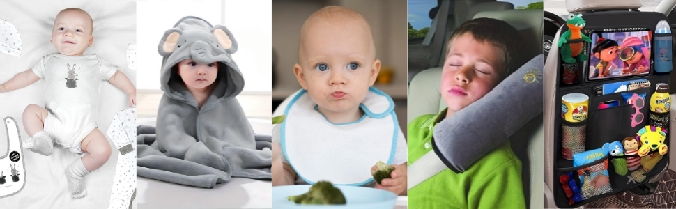 Bloomsworld Banner Baby Clothes Gift Set, Kids Travel and Toddler Dining