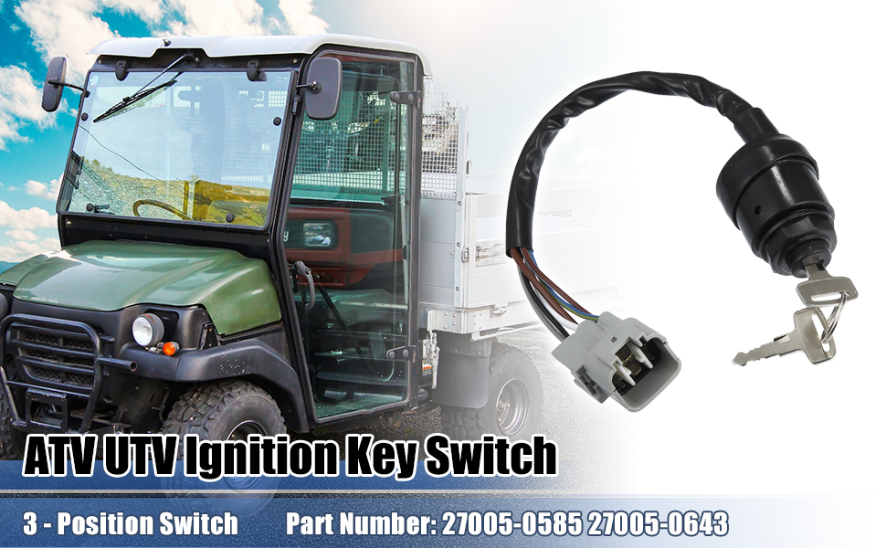 Amazon.com: X AUTOHAUX ATV UTV Ignition Key Switch 3