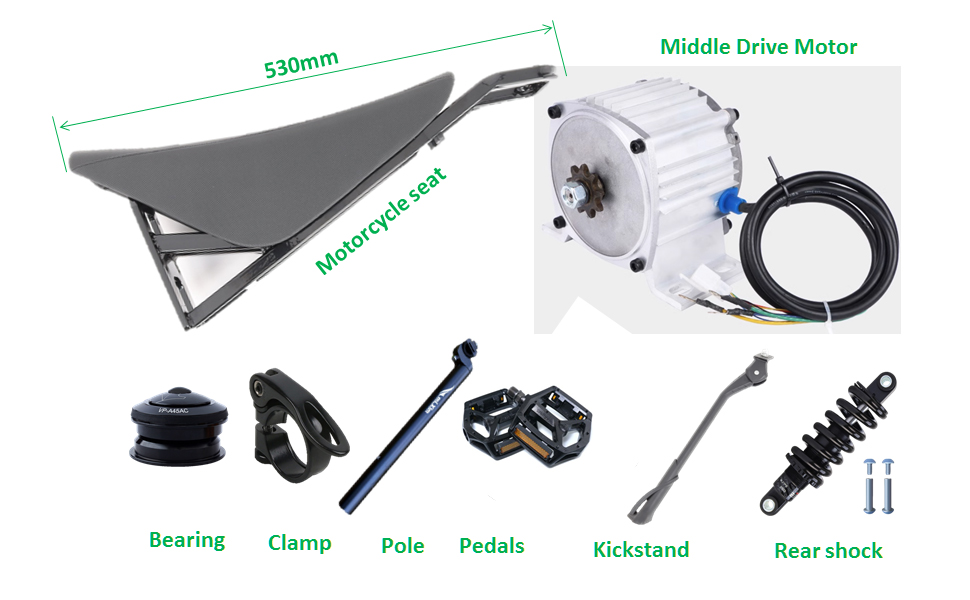 KEYU Frame comfortable motorcycle seat & parts