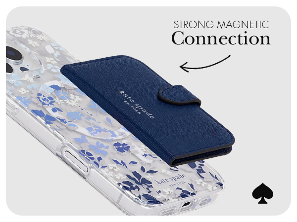 Amazon.com: kate spade new york Magnetic Phone Wallet, Navy