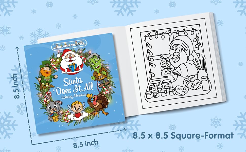 8.5 by 8.5 inch square format