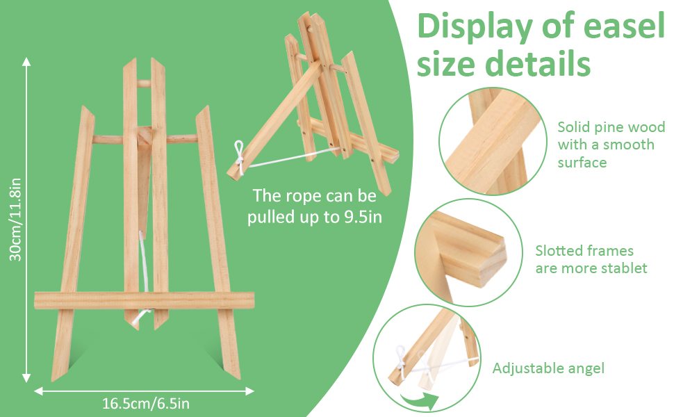 10PCS 12 Inch Wood Tabletop Easel Easel Stand for Painting